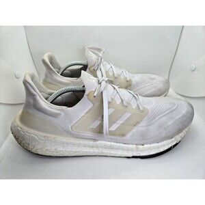 Adidas UltraBoost Light Shoes Men's 12.5 Triple White Running Athletic Sneakers